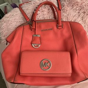 Michael Kors Matching Purse & Wallet ~ Salmon